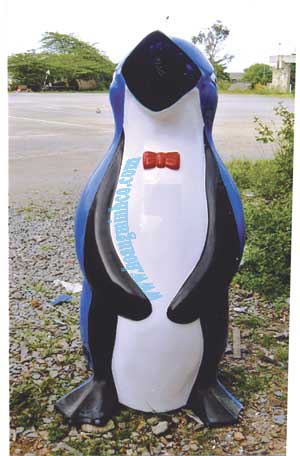 Thùng đựng rác chim cánh cụt - Composite